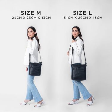Жіноча сумка через плече EABAGS з натуральної шкіри Nappa, преміум-якість, темно-коричнева (розмір M)