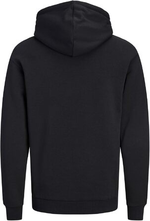 Чоловічий однотонний худі з капюшоном JACK & JONES, чорний, розмір L