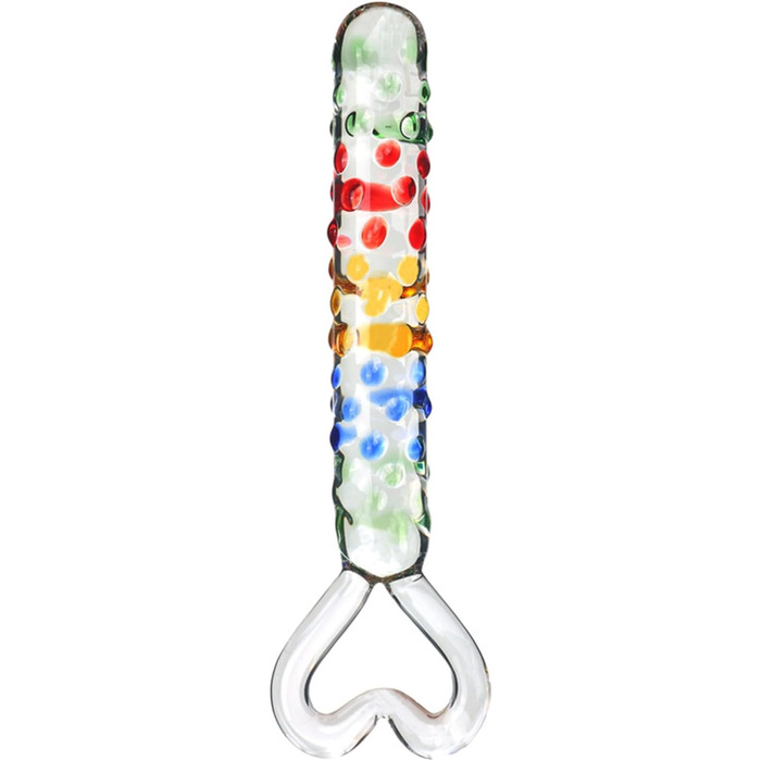 Скляний дилда 4 Stile Dick - великий, з подвійним наконечником, для стимуляції G-точки, ануса та вагіни. Масажер для дорослих