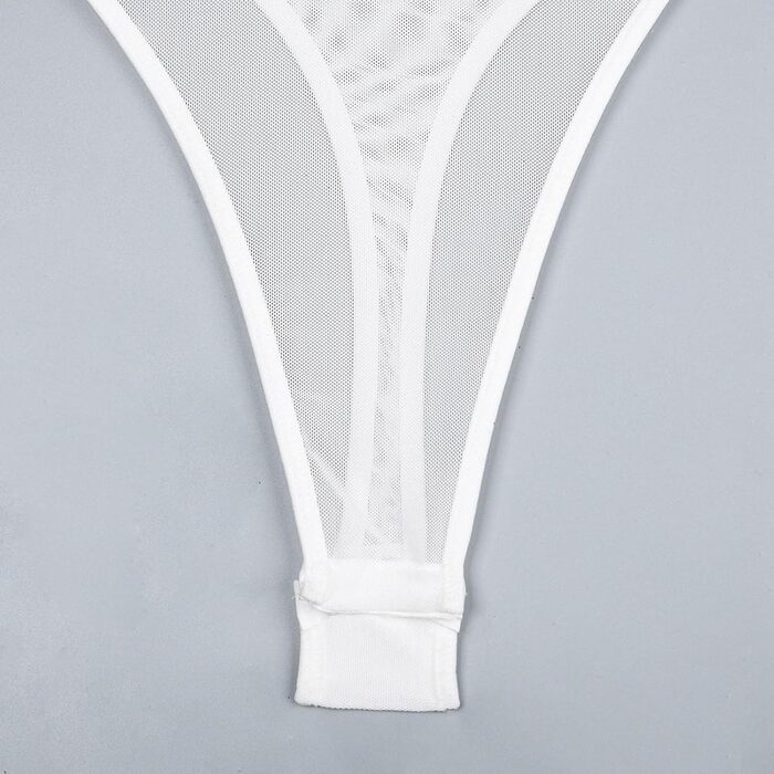 Жіноча спідниця-комбінезон з мереживом, сексуальна білизна, корсет, babydoll, нічна сорочка, біла, M