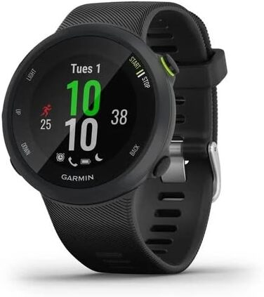 Спортивний GPS-годинник Garmin Forerunner 45 для бігу, фітнес-трекер з вимірюванням пульсу та планами тренувань (Чорний, Medium)