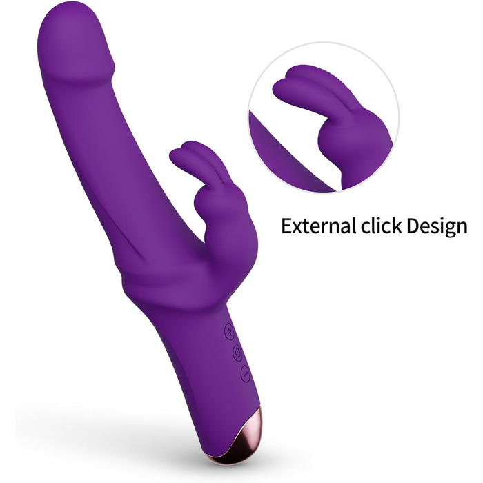 Вібратор Rabbit Silikon Dildo з 10 режимами вібрації - Інтимна іграшка для жінок та пар, Червоний