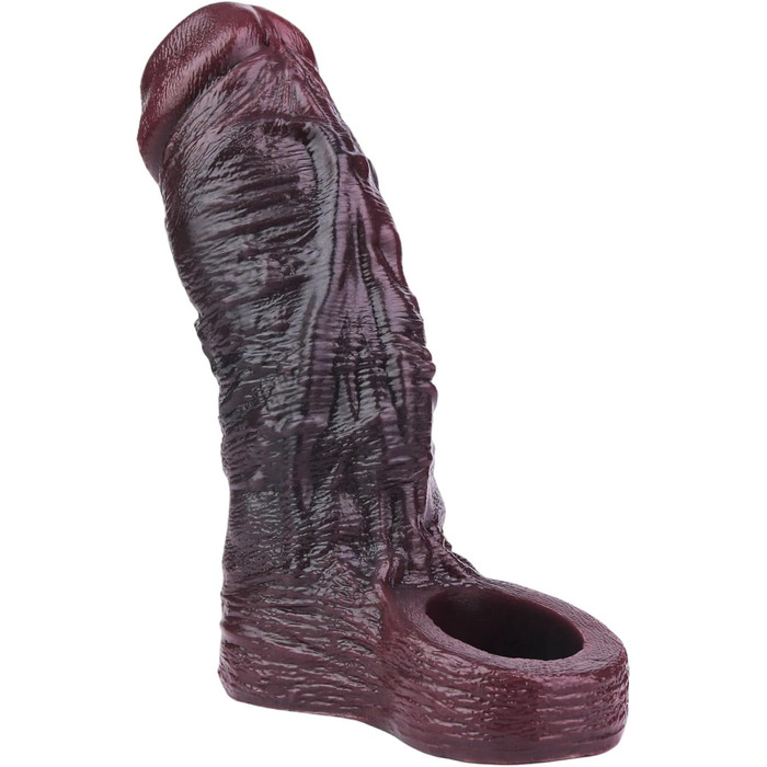 Реалістичний силіконовий пеніс-чохол з кульочками, вени, для збільшення та подовження, секс-іграшка для чоловіків (XL)