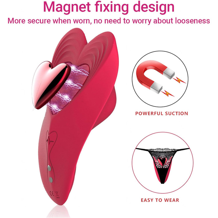 Вібратор для жінок та пар з пультом дистанційного керування, 10 режимів, Butterfly Vibrator