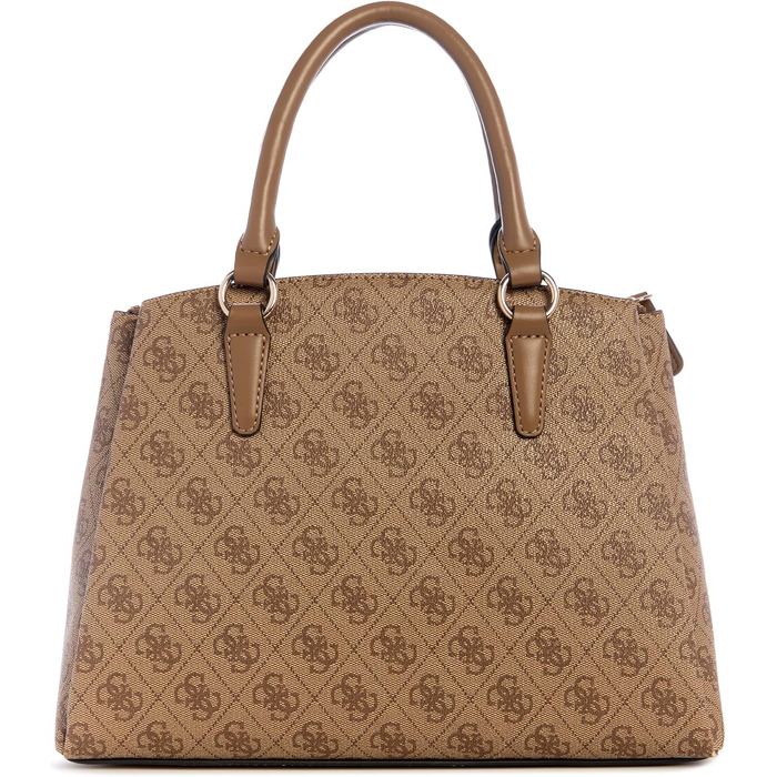 Жіноча сумка-сатчел GUESS Larisha з трьома відділеннями, колір Latte-Logo