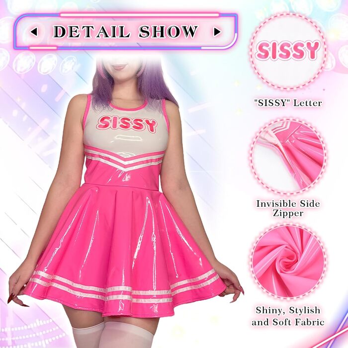 Комбінезон жіночий без рукавів з екошкіри, блискучий, обтислий, металік, рожевий, розмір L