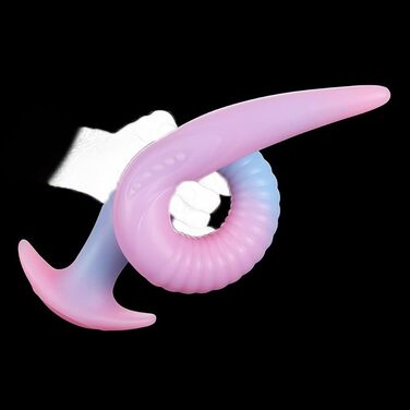 Анальний плагін NAIXBTY з рідкого силікону: гнучкий, для масажу простати, з довгим світінням