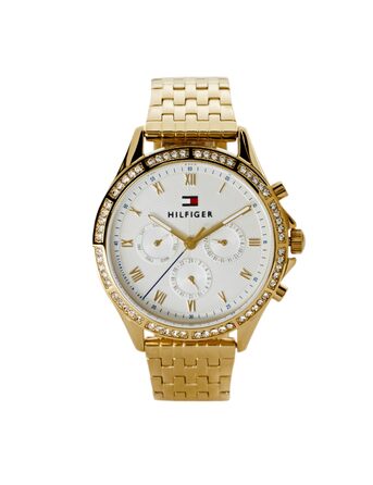 Жіночий кварцовий годинник Tommy Hilfiger з багатофункціональним циферблатом та сталевим браслетом, золотий