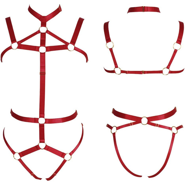 Жіночий комплект корсет, стрінг та пояс для карнавалу, фотосесій та танців. Стиль панк, готика, колір бордовий