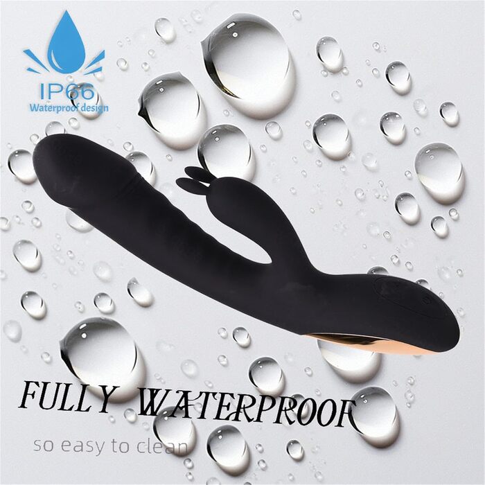 Вібратор силіконовий для G-точки, 10 режимів, нагрів, чорний - для жінок