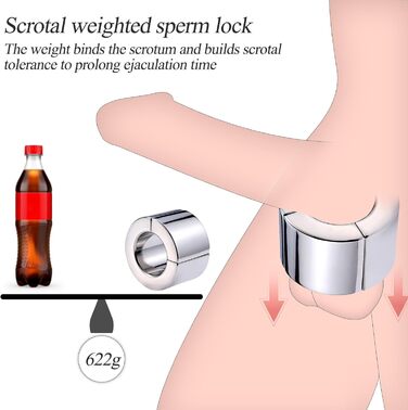 Сталевий кільце для статевих органів з магнітом, розширювач мошонки, тренажер для пеніса, кільця для мошонки, пристрої для пеніса, сексуальні іграшки для чоловіків, діаметр: 40 мм