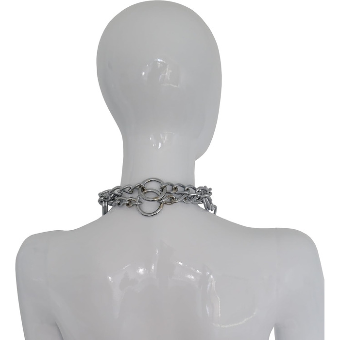 Halsband для BDSM: сталеве намисто з шипами та кільцем Tula-Toys