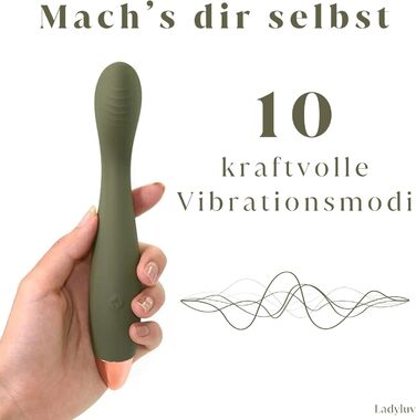 Вібратор жіночий Ladyluv для стимуляції G-точки та клітора – 10 режимів, водонепроникний, преміум силікон – для пар, з підзарядкою