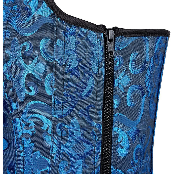 Корсет для фігури Grebrafan з підтримкою грудей, чорно-синій, розмір 28-30