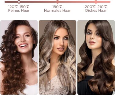 Автоматичний плойка-стайлер для волосся PARWIN PRO BEAUTY 32мм, ротаційний завитьок з нано-титановим покриттям та LCD-дисплеєм, 120-210°C