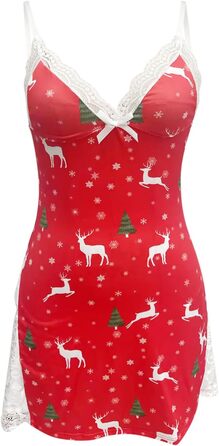 SRZYMJ Сексуальна спідня білизна для жінок Curvy, комплект бюстгальтера та сукні Babydoll, великі розміри, червоний (01-rot-02, L)