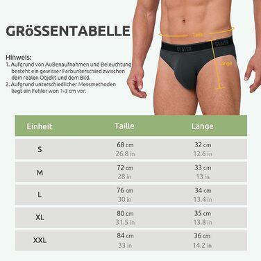 Чоловічі труси CLALER з бамбука (6 шт.) - дихаюча спортивна білизна з антибактеріальним ефектом, чорний+сірий+синій+червоний+зелений+жовтий