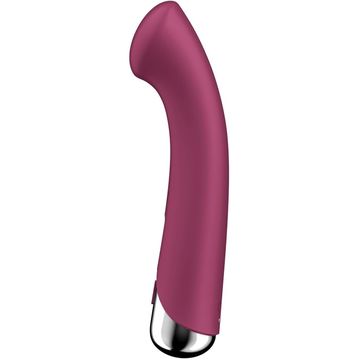 Вібратор для жіночих статевих органів Satisfyer Spinning G-Spot 1, 16,5 см, 12 вібрацій та 5 програм ротації, водонепроникний (IPX7), колір: Ягода