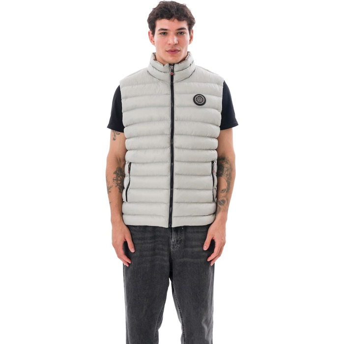Чоловічий жилет-дутик Premium Puffer — м'яка тканина та підкладка, колір сірий (Stein), розмір XXL