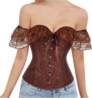 Корсет Daen Korsett Body Shaper з кісточками, для корекції фігури, корсет-боді, сатиновий, квітковий принт, 15-лінійний, розмір M