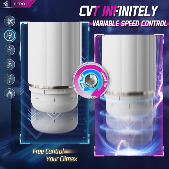 Електричний мастурбатор з AI та Bluetooth для чоловіків - чорний