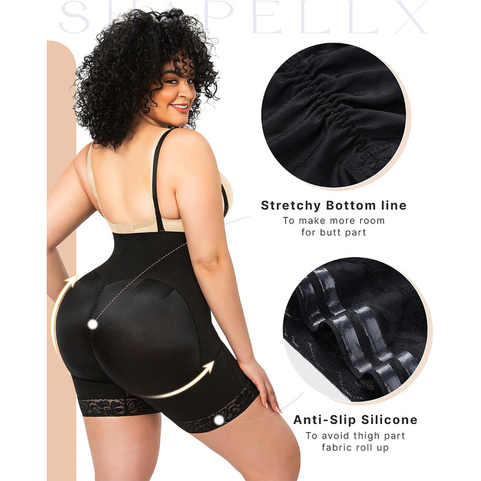 Коригуюча білизна SHAPELLX Classic — Колумбійський утягуючий корсет для жінок, чорний, розмір S