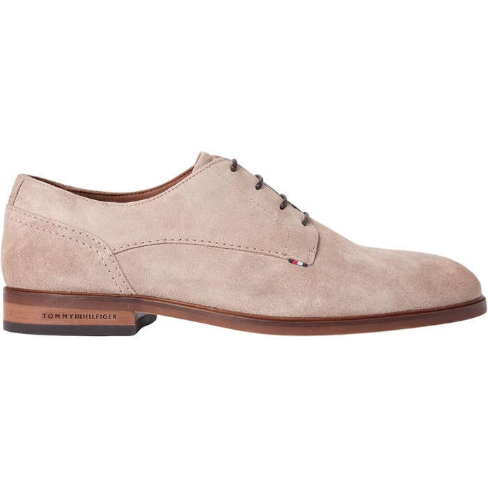Чоловічі туфлі Derby Tommy Hilfiger Suede Dress Shoe (FM0FM05776) із замші, бежеві (Coastal Taupe), розмір 43 EU