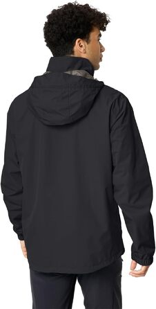 Чоловіча вітро- та водонепроникна куртка VAUDE Escape Light Jacket, дихаюча легка дощовик (4XL, black/deer brown)