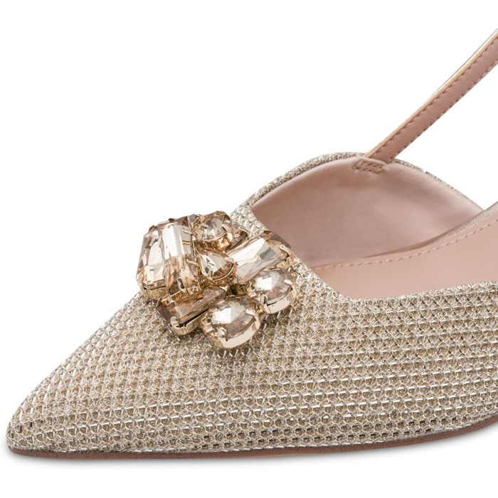 Жіночі босоніжки Tamaris Slingpumps з відкритим носком, комбіновані (текстиль/синтетика), колір Pearl Glam, розмір 39 EU