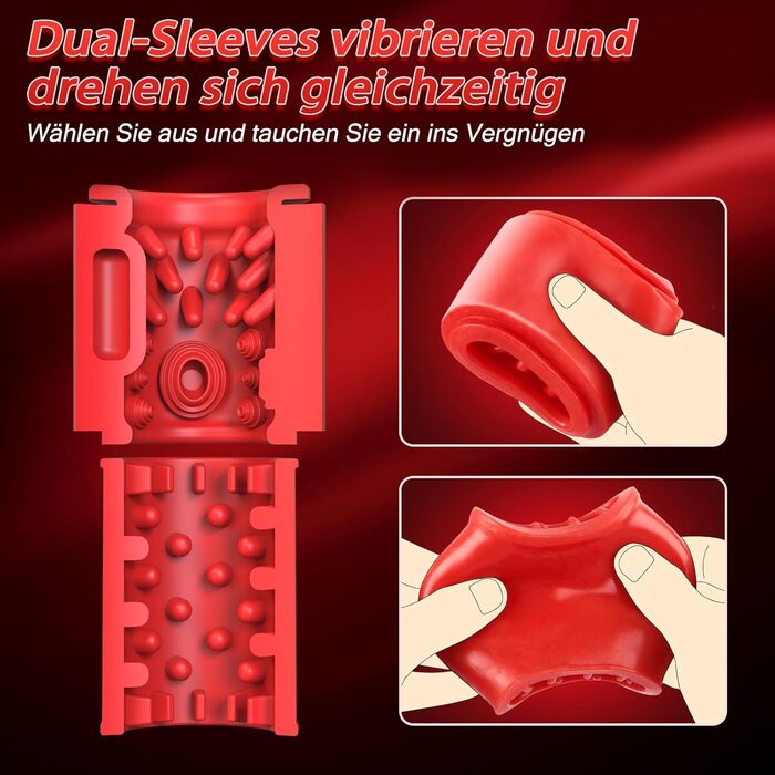 Електричний мастурбатор для чоловіків - сексуальна іграшка з 10 вібраціями та ротацією, для соло та парного сексу, мастурбатор для пеніса, blowjob