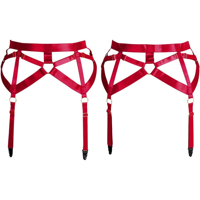 Жіночий готичний корсет-стрінг з 4 кліпсами, пояс-стрінг, готичний стиль, універсальний розмір, бордовий колір