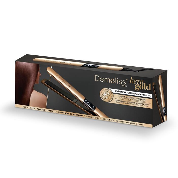 Професійний випрямляч для волосся 2в1 Demeliss Saint Algue Kera GOLD: випрямлення та завивка, кератин, 150-230°C, цифровий дисплей