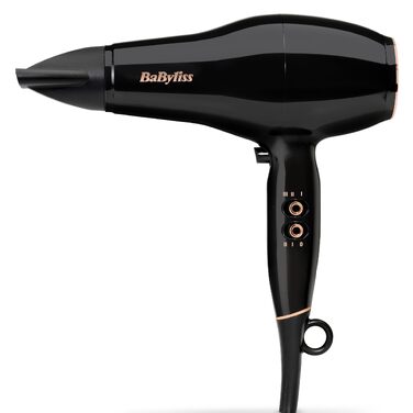 Професійний фен для волосся BaByliss Pro Power 2300W з іонізацією, AC-двигуном та антифриз-ефектом, чорний, D5245E EU