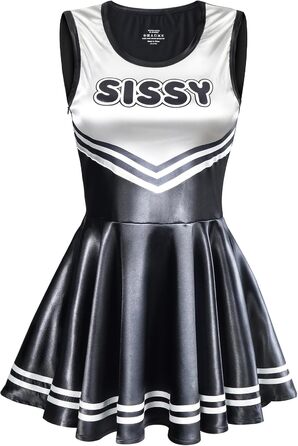 Чорний сатиновий міні-костюмчик для жінок Littleforbig, фігурна модель