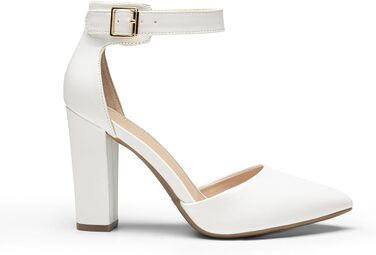 Жіночі туфлі-човники Dream Pairs з закритим носком, білі, екошкіра (PU), розмір 40 EU