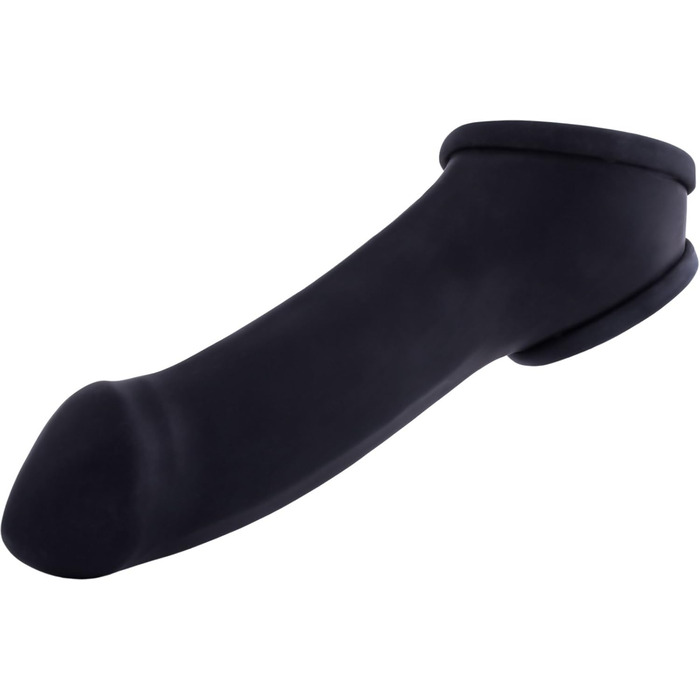 TOYLIE Latex Penis Sleeve (Чохол для пеніса) - Чорний, 13 см, з кільцем для яєчок 4,5 см, Made in Germany