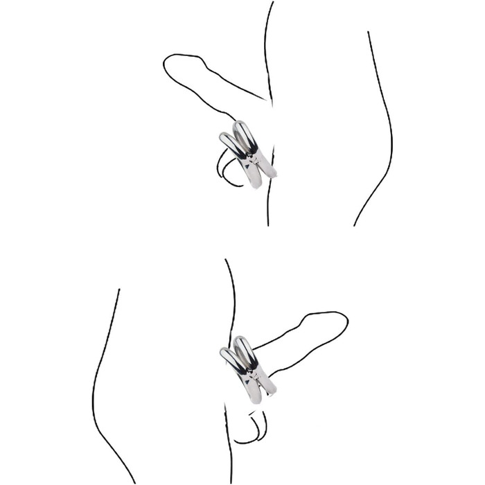 Кільце для статевого члена Double Arc з нержавіючої сталі 304 - еротичні іграшки для дорослих