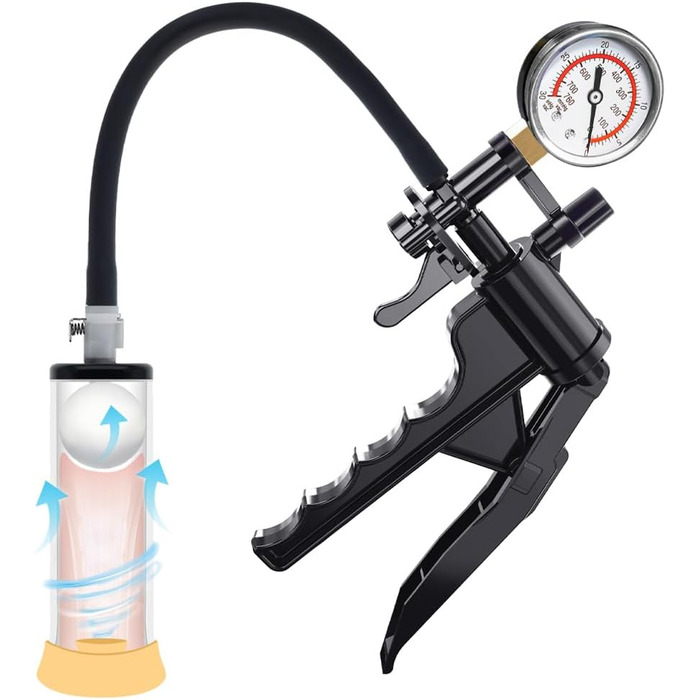 Вакуумний пристрій для розтягування крайньої плоті (пеніс-насос) з манометром - для чоловіків