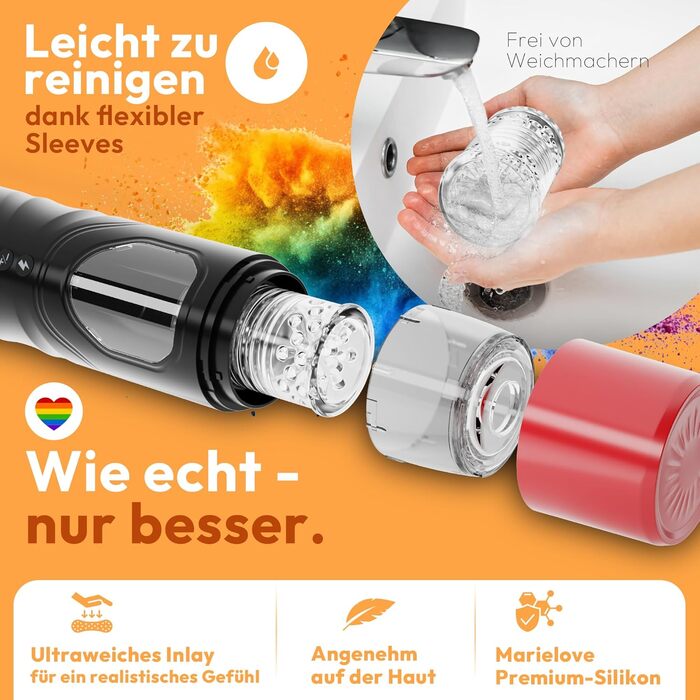 Електричний мастурбатор для чоловіків MARIELOVE – симулятор орального сексу з функцією насосу та вібрації | 7 режимів & телескопічний рух | реальна іграшка для дорослих з ротацією та масажем | перезаряджається