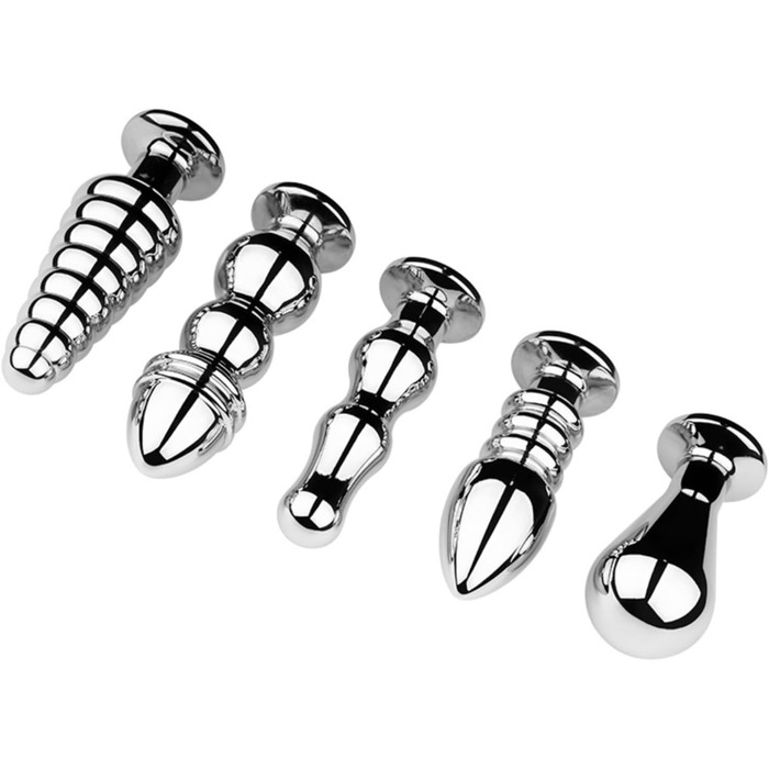Анальний вібратор з нержавіючої сталі - металевий анальний плаг для масажу простати