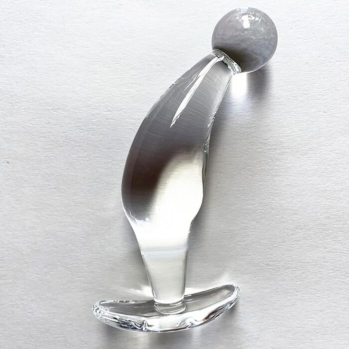 Скляний анальний плаг ScreaAss з 6 розмірами (35/40/45/50/55/60 мм) - гладкий кристалічний плаг, куля, дildo, для жінок та чоловіків