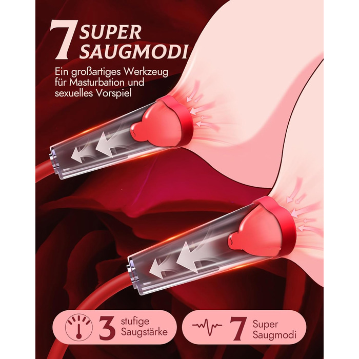 Електрична вагінальна пампуха з 3 рівнями потужності та 7 режимами – BDSM іграшка для жінок та пар