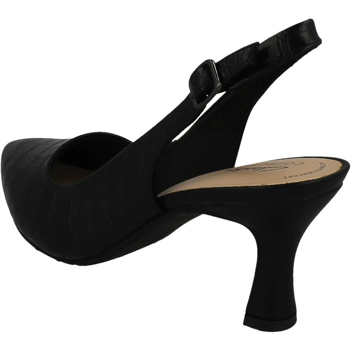 Жіночі туфлі Clarks Kataleyna Step чорного кольору з текстурою під крокодила, розмір 39.5 EU