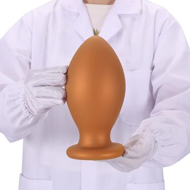 Анальний плагін Kuaecr Silikon з соском, для чоловіків та жінок, масаж G-точки, простати, анатомічний, силікон, золото