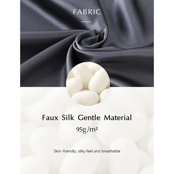 Халат жіночий Babeyond довгий/короткий однотонний з мереживом, атласний, шовковий, кімоно, для дому, літній, сріблясто-сірий