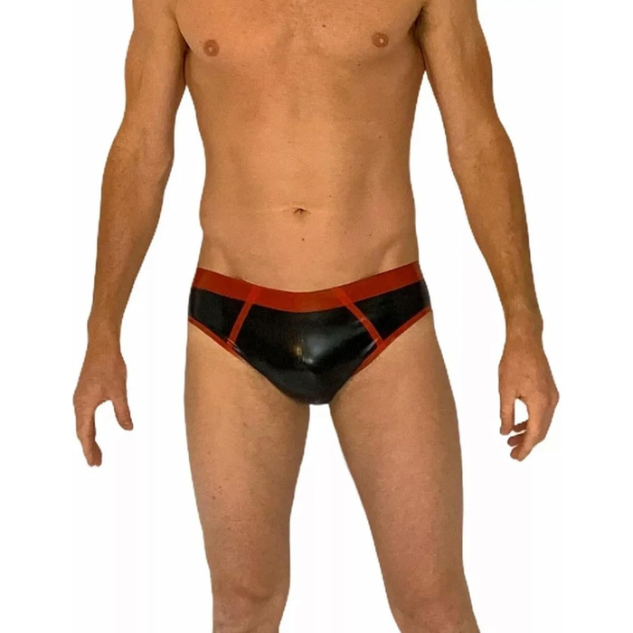 Чоловічі латексні шорти ABWL: стильні труси з натурального латексу, Cosplay, клубний одяг, чорний колір, розмір M