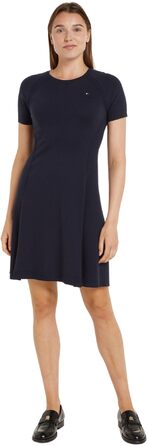 Сукня жіноча Tommy Hilfiger міді рукав короткий блакитна (Desert Sky) XS