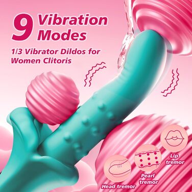 Вібратор дилда для пар, набір вібраторів для жінок G-точка, кліторальний стимулятор, 9 режимів вібрації, 23 см, XXL