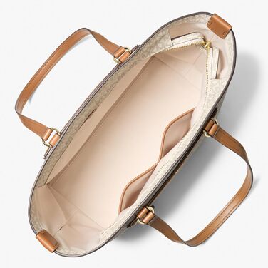 Жіноча сумка-кросбоді Michael Kors Jet Set 32S4GJSC7B, Ваніль/Коричневий, 25x17x6 см