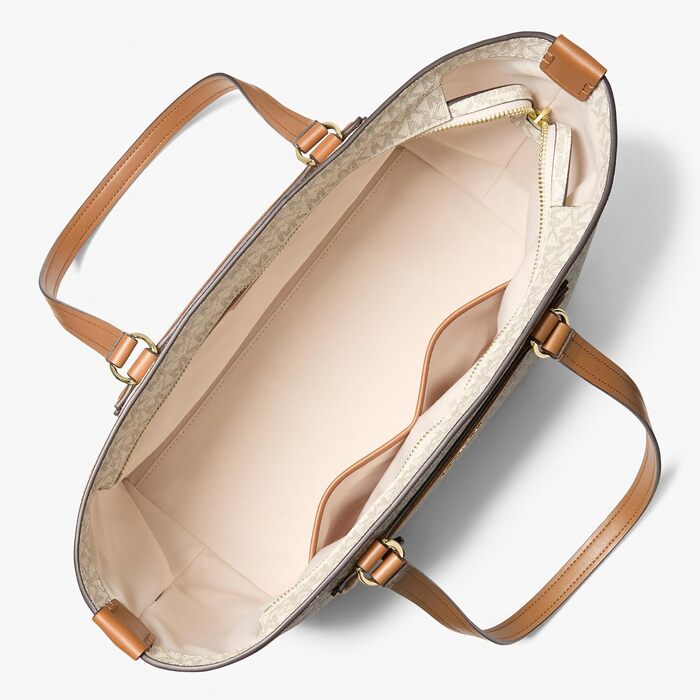 Жіноча сумка-кросбоді Michael Kors Jet Set 32S4GJSC7B, Ваніль/Коричневий, 25x17x6 см